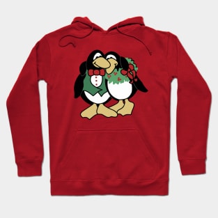 Christmas Penguin Couple In Love Hoodie